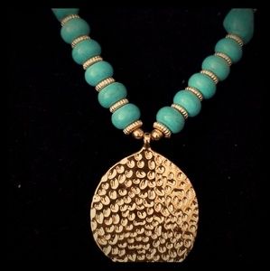 Turquoise and Gold Necklace